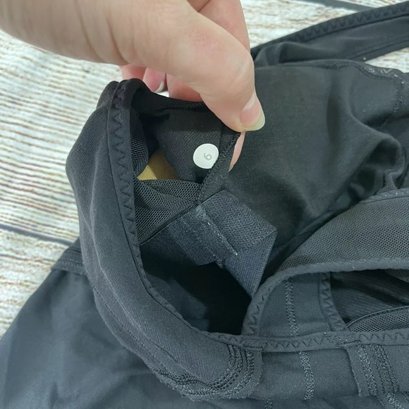 Lululemon Power Up T-Back Black Tank Top Athletic Workout Shirt Size 6 Womens - Picture 8 of 14